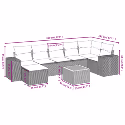 VidaXL 3257882 set mobili da esterno