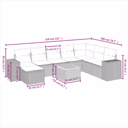 VidaXL 3257913 set mobili da esterno