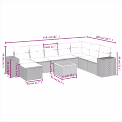 VidaXL 3257914 set mobili da esterno - Vista aggiuntiva 3