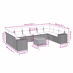 VidaXL 3257953 set mobili da esterno