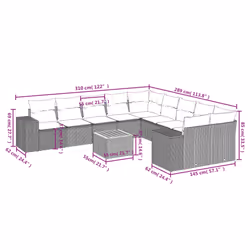 VidaXL 3257964 set mobili da esterno