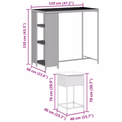 VidaXL 3261492 set mobili da esterno - Vista aggiuntiva 8