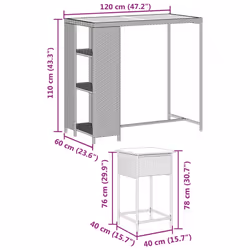 VidaXL 3261494 set mobili da esterno - Vista aggiuntiva 8