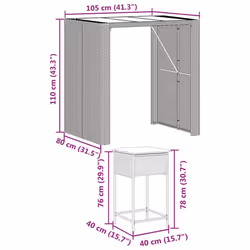 VidaXL 3261508 set mobili da esterno - Vista aggiuntiva 8