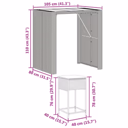 VidaXL 3261516 set mobili da esterno - Vista aggiuntiva 8