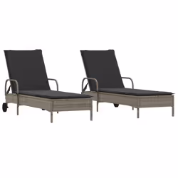 VidaXL 3261436, Terrazzo, Seduta imbottita, Rattan sintetico, Acciaio, Grigio, 110 kg, 2000 mm