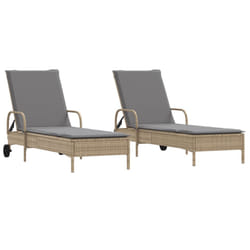 VidaXL 3261437 sedia da esterno Terrazzo Seduta imbottita Rattan sintetico, Acciaio Grigio
