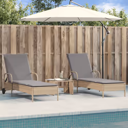 VidaXL 3261437 sedia da esterno Terrazzo Seduta imbottita Rattan sintetico, Acciaio Grigio