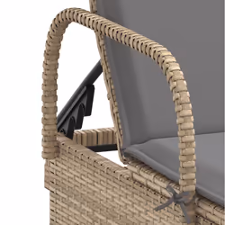 VidaXL 3261437 sedia da esterno Terrazzo Seduta imbottita Rattan sintetico, Acciaio Grigio - Vista aggiuntiva 8