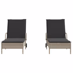 VidaXL 3261439 sedia da esterno Terrazzo Seduta imbottita Rattan sintetico, Acciaio Grigio - Vista aggiuntiva 4