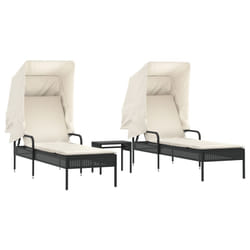 VidaXL 3261569 sedia da esterno Salone Seduta imbottita Rattan sintetico, Acciaio Crema, Bianco