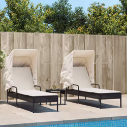 VidaXL 3261569 sedia da esterno Salone Seduta imbottita Rattan sintetico, Acciaio Crema, Bianco