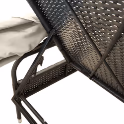 VidaXL 3261569 sedia da esterno Salone Seduta imbottita Rattan sintetico, Acciaio Crema, Bianco - Vista aggiuntiva 8