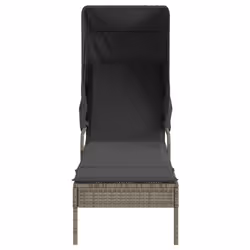 VidaXL 3261571 sedia da esterno Salone Seduta imbottita Rattan sintetico, Acciaio Grigio - Vista aggiuntiva 4