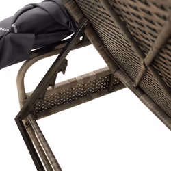VidaXL 3261571 sedia da esterno Salone Seduta imbottita Rattan sintetico, Acciaio Grigio - Vista aggiuntiva 8