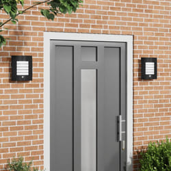 Vidaxl - Lampade da Parete Esterne con Sensore 2 pz Nero Acciaio Inossidabile IP44