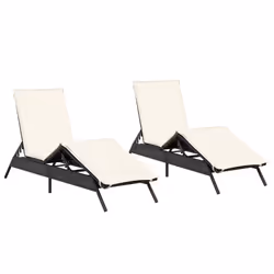 VidaXL 3261578, Terrazzo, Seduta imbottita, Rattan sintetico, Acciaio, Crema, Bianco, 110 kg, 590 mm