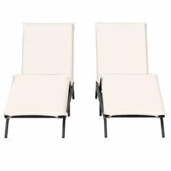 VidaXL 3261578 sedia da esterno Terrazzo Seduta imbottita Rattan sintetico, Acciaio Crema, Bianco - Vista aggiuntiva 5