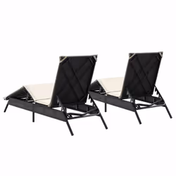 VidaXL 3261578 sedia da esterno Terrazzo Seduta imbottita Rattan sintetico, Acciaio Crema, Bianco - Vista aggiuntiva 7