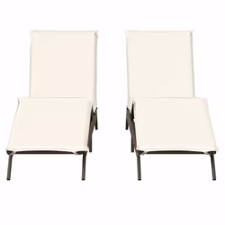 VidaXL 3261579 sedia da esterno Terrazzo Seduta imbottita Rattan sintetico, Acciaio Crema, Bianco - Vista aggiuntiva 5