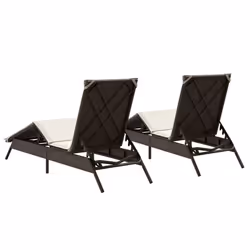 VidaXL 3261579 sedia da esterno Terrazzo Seduta imbottita Rattan sintetico, Acciaio Crema, Bianco - Vista aggiuntiva 7