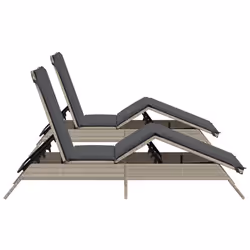 VidaXL 3261583 sedia da esterno Terrazzo Seduta imbottita Rattan sintetico, Acciaio Grigio - Vista aggiuntiva 6