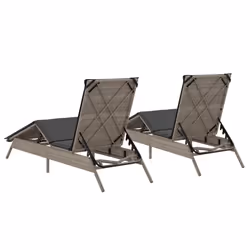 VidaXL 3261583 sedia da esterno Terrazzo Seduta imbottita Rattan sintetico, Acciaio Grigio - Vista aggiuntiva 7