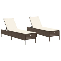 VidaXL 3261588 sedia da esterno Terrazzo Seduta imbottita Rattan sintetico, Acciaio Crema, Bianco