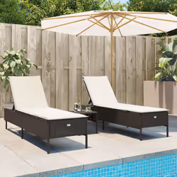 VidaXL 3261588 sedia da esterno Terrazzo Seduta imbottita Rattan sintetico, Acciaio Crema, Bianco