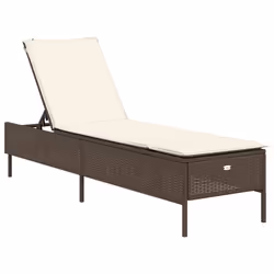VidaXL 3261588 sedia da esterno Terrazzo Seduta imbottita Rattan sintetico, Acciaio Crema, Bianco - Vista aggiuntiva 4