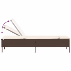 VidaXL 3261588 sedia da esterno Terrazzo Seduta imbottita Rattan sintetico, Acciaio Crema, Bianco - Vista aggiuntiva 8