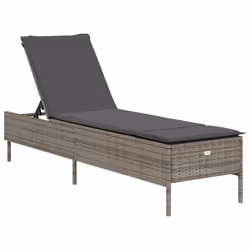 VidaXL 3261589 sedia da esterno Terrazzo Seduta imbottita Rattan sintetico, Acciaio Grigio - Vista aggiuntiva 4