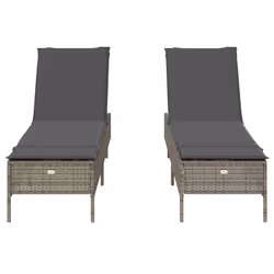 VidaXL 3261589 sedia da esterno Terrazzo Seduta imbottita Rattan sintetico, Acciaio Grigio - Vista aggiuntiva 5