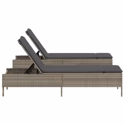 VidaXL 3261589 sedia da esterno Terrazzo Seduta imbottita Rattan sintetico, Acciaio Grigio - Vista aggiuntiva 6