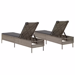 VidaXL 3261589 sedia da esterno Terrazzo Seduta imbottita Rattan sintetico, Acciaio Grigio - Vista aggiuntiva 7