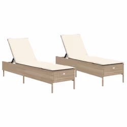VidaXL 3261591, Terrazzo, Seduta imbottita, Rattan sintetico, Acciaio, Crema, Bianco, 110 kg, 550 mm