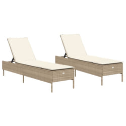 VidaXL 3261591 sedia da esterno Terrazzo Seduta imbottita Rattan sintetico, Acciaio Crema, Bianco