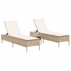VidaXL 3261591 sedia da esterno Terrazzo Seduta imbottita Rattan sintetico, Acciaio Crema, Bianco