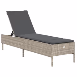 VidaXL 3261592 sedia da esterno Terrazzo Seduta imbottita Rattan sintetico, Acciaio Grigio - Vista aggiuntiva 4