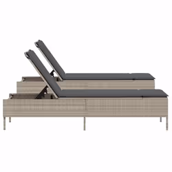 VidaXL 3261592 sedia da esterno Terrazzo Seduta imbottita Rattan sintetico, Acciaio Grigio - Vista aggiuntiva 6