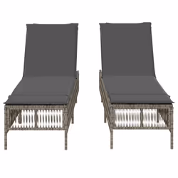 VidaXL 3261598 sedia da esterno Terrazzo Seduta imbottita Rattan sintetico, Acciaio Grigio - Vista aggiuntiva 5