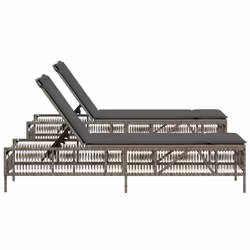 VidaXL 3261598 sedia da esterno Terrazzo Seduta imbottita Rattan sintetico, Acciaio Grigio - Vista aggiuntiva 6