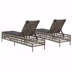 VidaXL 3261598 sedia da esterno Terrazzo Seduta imbottita Rattan sintetico, Acciaio Grigio - Vista aggiuntiva 7