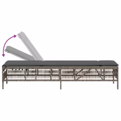 VidaXL 3261598 sedia da esterno Terrazzo Seduta imbottita Rattan sintetico, Acciaio Grigio - Vista aggiuntiva 8