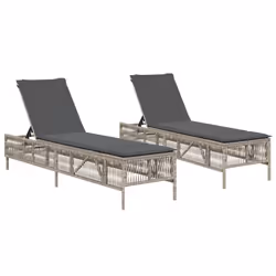 VidaXL 3261601, Terrazzo, Seduta imbottita, Rattan sintetico, Acciaio, Grigio, 110 kg, 550 mm
