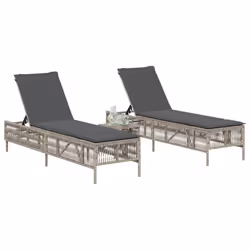 VidaXL 3261601 sedia da esterno Terrazzo Seduta imbottita Rattan sintetico, Acciaio Grigio