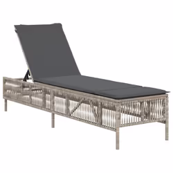 VidaXL 3261601 sedia da esterno Terrazzo Seduta imbottita Rattan sintetico, Acciaio Grigio - Vista aggiuntiva 4