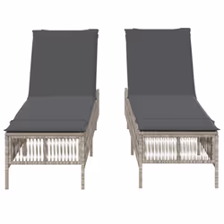 VidaXL 3261601 sedia da esterno Terrazzo Seduta imbottita Rattan sintetico, Acciaio Grigio - Vista aggiuntiva 5
