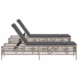 VidaXL 3261601 sedia da esterno Terrazzo Seduta imbottita Rattan sintetico, Acciaio Grigio - Vista aggiuntiva 6