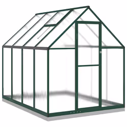 vidaXL Telaio Serra con Base Verde 224x169x202 cm in Alluminio - Vista aggiuntiva 2